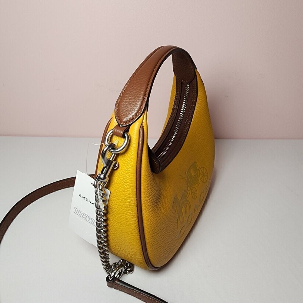 NWT Coach CT884 Carmen Mini Colorblock Yellow Gold Multi - Picture 4 of 6